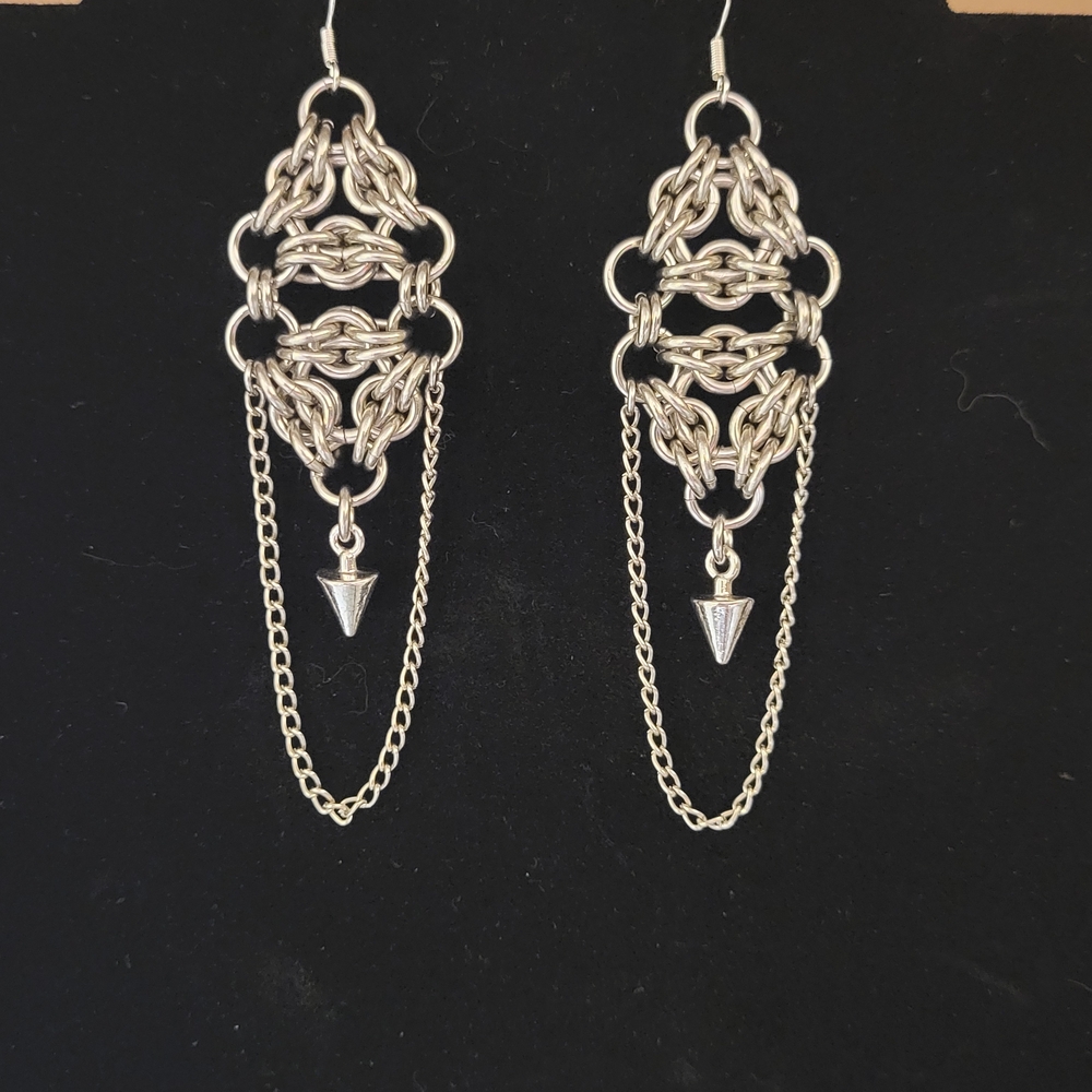 Elegant Stainless Steel  Chandelier Dangle Earrings